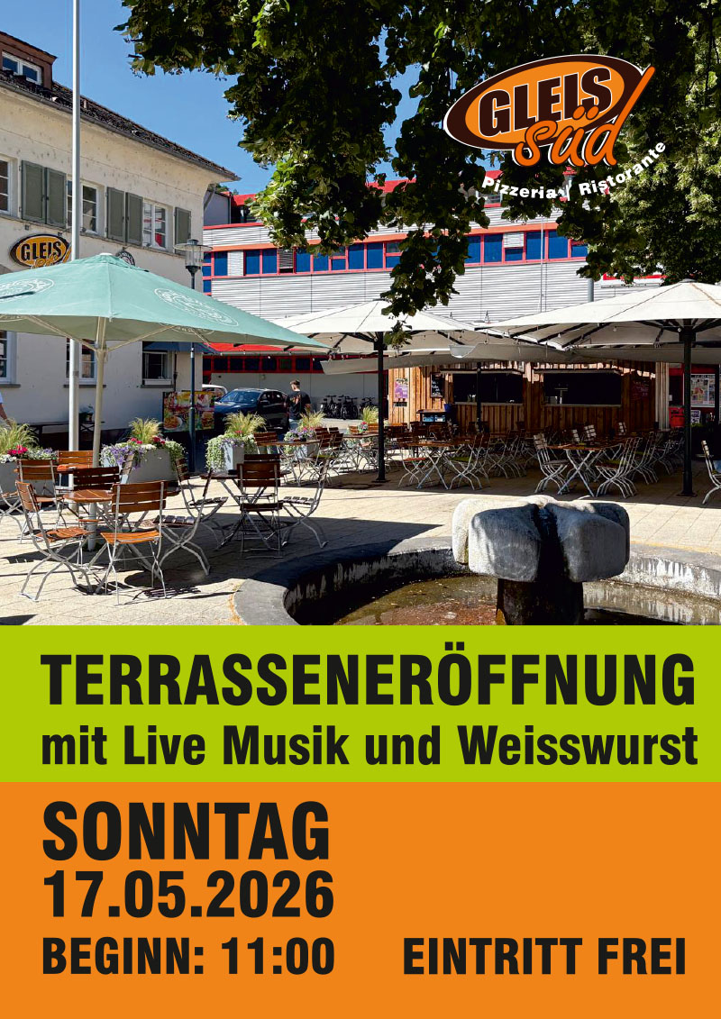 Terrasseneröffnung im Gleis Süd